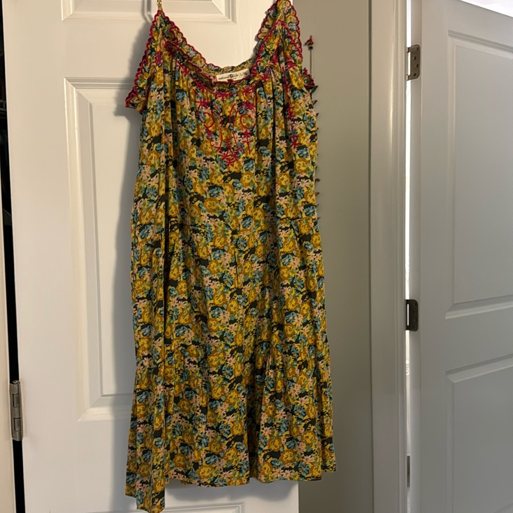 NATURAL LIFE Floral Mini Dress - Yellow and Pink